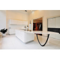 Amazing High Gloss White Curved Bench Top Armoires de cuisine